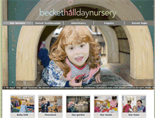 Tablet Screenshot of beckethalldaynursery.co.uk